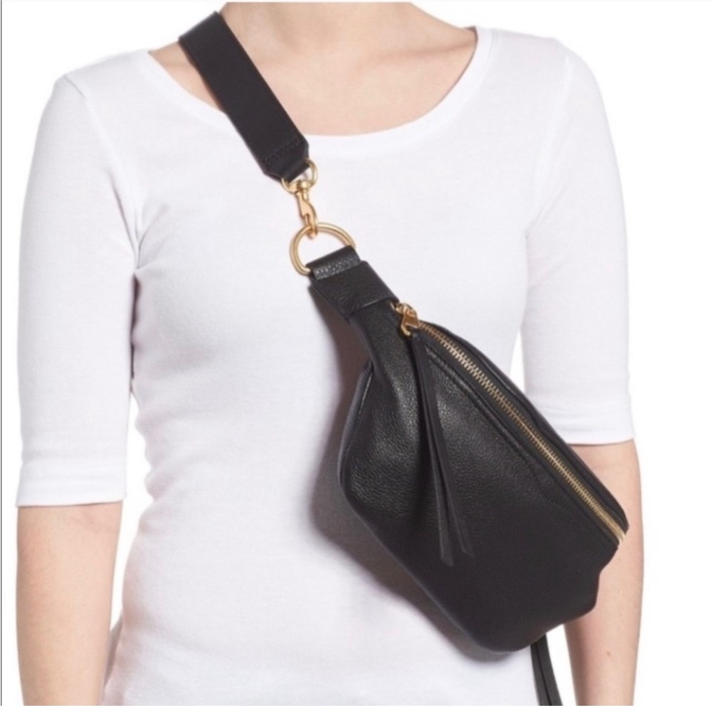 Rebecca Minkoff Bree Black Leather Belt Bag
